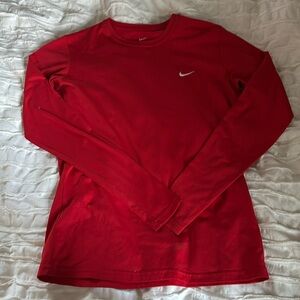 Nike red dry fit long sleeve